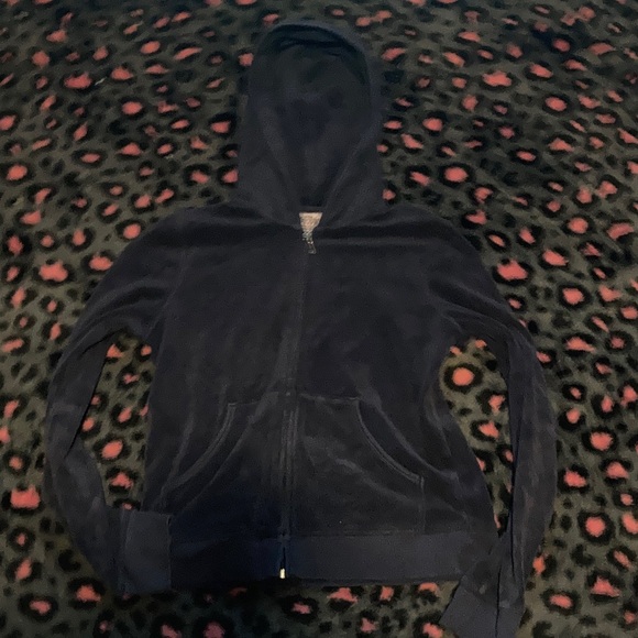 Juicy Couture Navy Hoodie with Embellished Logo - Picture 3 of 5